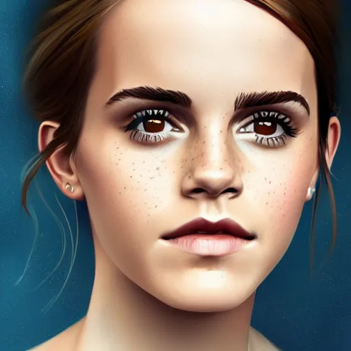 Image similar to portrait of emma watson, digital art, artstation cgsociety masterpiece