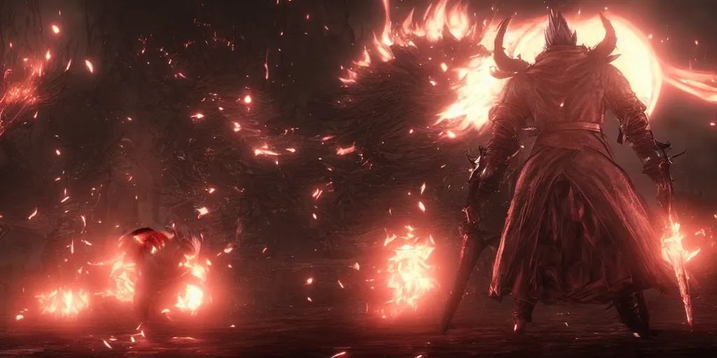 Image similar to bloodborne super saiyan