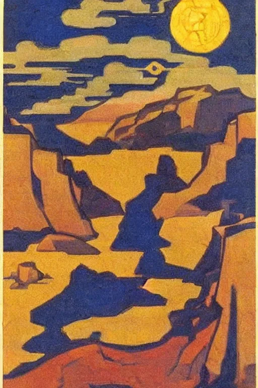 Image similar to thor, marvel, artwork by nicholas roerich,