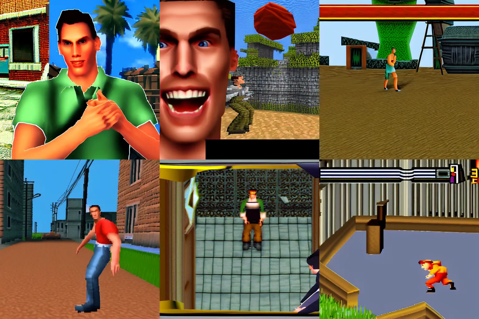 Prompt: jerma in a ps 1 game, ps 1 graphics, ps 1 game screenshot