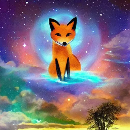 Image similar to 🦊🛸🌌