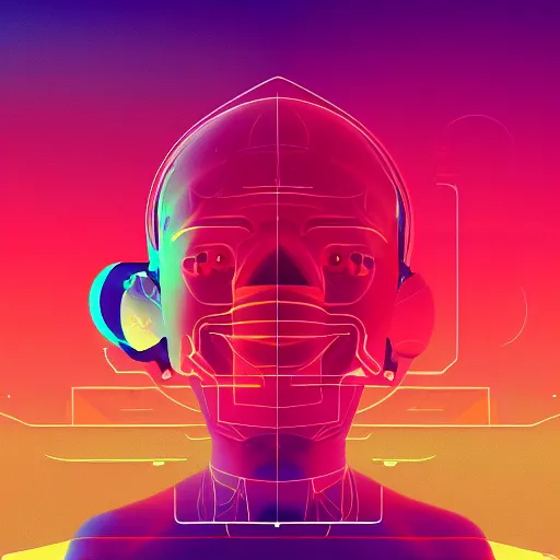 Prompt: 2064 album cover design by beeple, Pi-Slices and Kidmograph, beautiful digital illustration