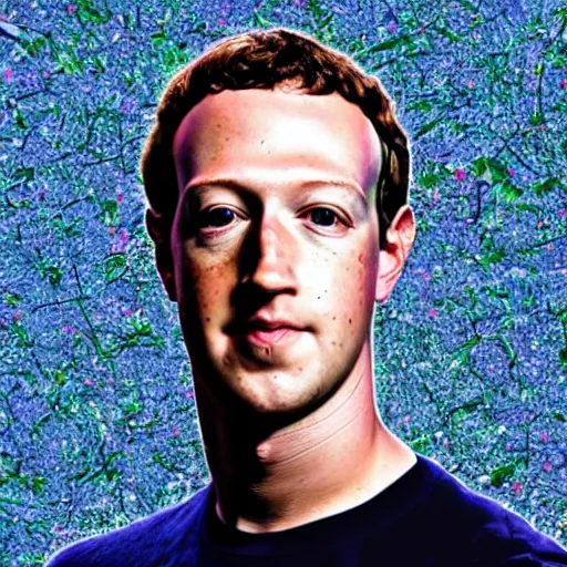 Image similar to a portrait of of mark zuckerberg constructed from facebook profile photos, collage, drop shadow, organic, layered composition, layers, texture, mcu, petals, highly textured, layered, sculpted, dynamic,