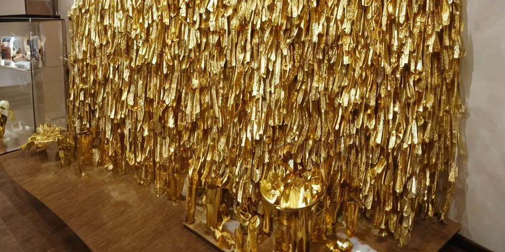 Prompt: whoa, shades of gold display naturally,