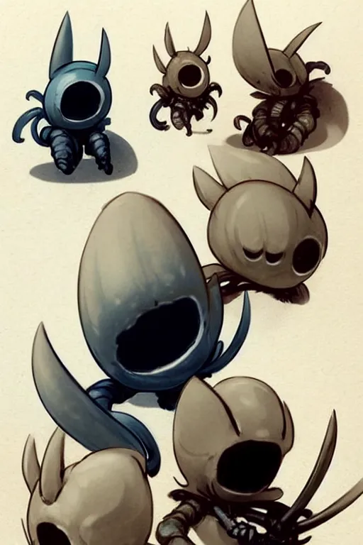 Image similar to ( ( ( ( ( 1 9 5 0 s hollow knight new characters. muted colors. ) ) ) ) ) by jean - baptiste monge!!!!!!!!!!!!!!!!!!!!!!!!!!!!!!