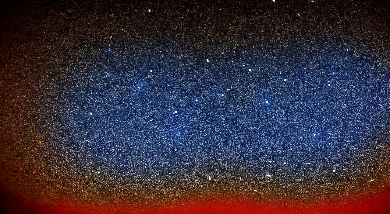 Image similar to hyperrealistic glitter comet crashing into the earth at midnight tjalf sparnaay cinematic lighting 8k wide angle shallow depth of field