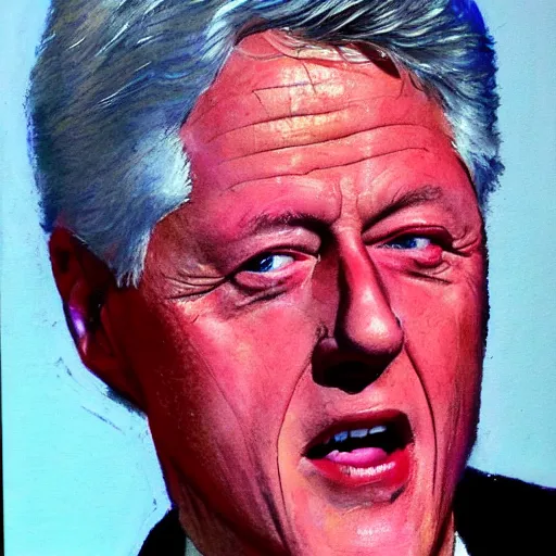 Prompt: bill clinton by kent williams