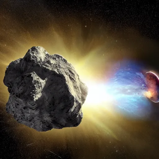 Image similar to Asteroid crashing into the earth, style of blockbuster movie