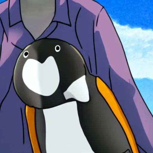 Image similar to penguin anime girl