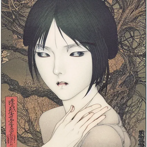 Prompt: prompt : portrait of muse soft light painted by takato yamamoto, inspired by ghost in shell anime, smooth face feature, intricate oil painting, high detail, sharp high detail, manga and anime