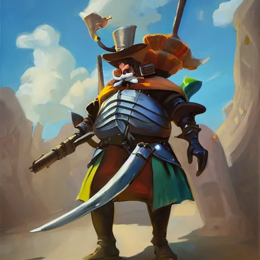 Image similar to greg manchess portrait painting of partially armored tweedles from alice in wonderland as overwatch character, medium shot, asymmetrical, profile picture, organic painting, sunny day, matte painting, bold shapes, hard edges, street art, trending on artstation, by huang guangjian, gil elvgren, ruan jia, randy vargas, greg rutkowski