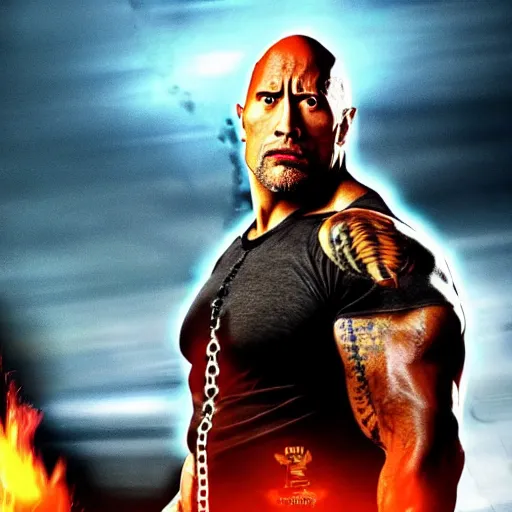 dwayne johnson wrestling a rock, Stable Diffusion