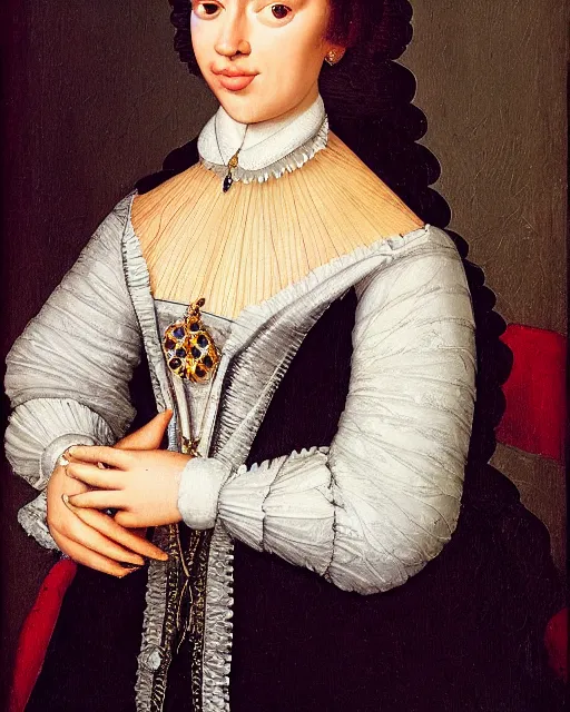 Image similar to a 1 6 0 0 s portrait of kylie jenner