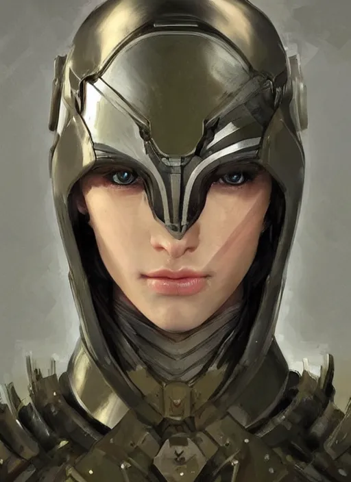 Image similar to a professional painting of a beautiful young female, clothed in stealthy military armor, olive skin, long dark hair, beautiful bone structure, symmetrical facial features, intricate, elegant, digital painting, concept art, smooth, sharp focus, illustration, from Metal Gear, by Ruan Jia and Mandy Jurgens and Artgerm and William-Adolphe Bouguerea