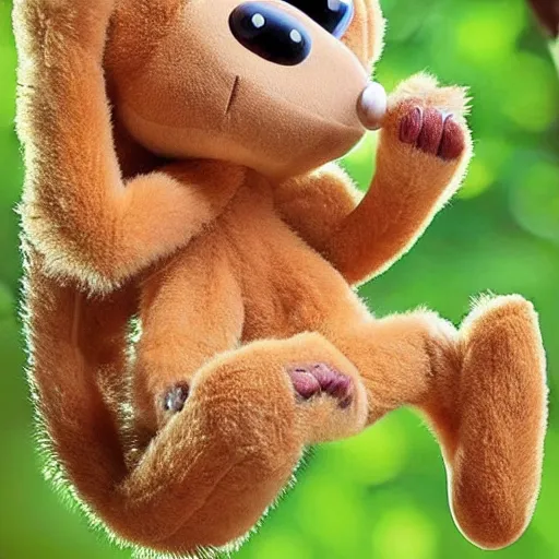 Image similar to Cheburashka, big ears, cartoon 2d