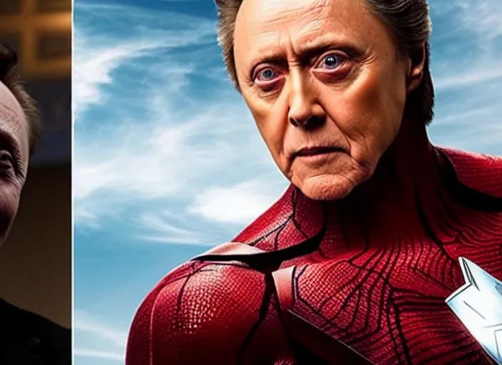 Image similar to Christopher Walken as a superhero in the Marvel cinematic universe