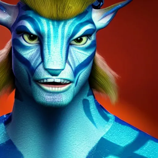 Prompt: A still of Donald Trump in Avatar (2009),realistic,detailed,close up