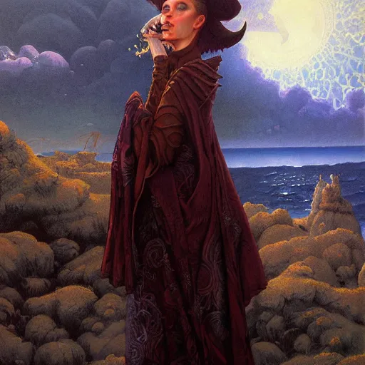 Image similar to a portrait of a character in a scenic environment by gerald brom