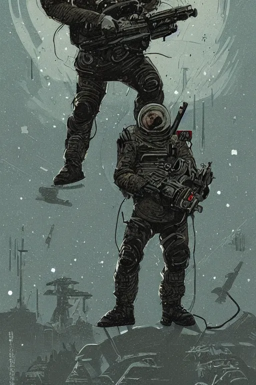 Image similar to a soviet russian nuclear galactic supersoldier by mcbess, greg rutkowski