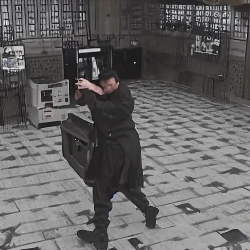 Image similar to highly detailed matrix clone of 2 1 savage demon cctv footage