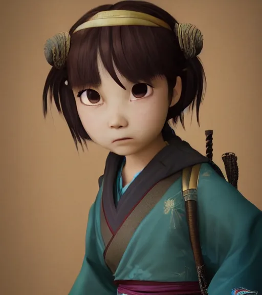 Prompt: an epic fantasy comic book style portrait painting of an extremely cute and adorable very tomboyish tomboy samurai girl with a strong japanese aristocratic - style image, character design by mark ryden and pixar and hayao miyazaki, unreal 5, daz, hyperrealistic, octane render, cosplay, rpg portrait, dynamic lighting, intricate detail, summer vibrancy, cinematic