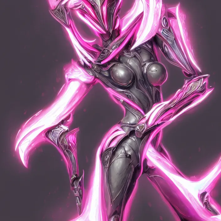 Image similar to highly detailed exquisite fanart, of a stunning beautiful female warframe, but as an anthropomorphic robot dragon, standing elegantly, shining reflective off-white plated armor, bright Fuchsia skin, sharp claws, full body shot, epic cinematic shot, realistic, professional digital art, high end digital art, DeviantArt, artstation, Furaffinity, 8k HD render, epic lighting, depth of field