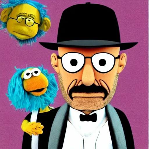 Image similar to walter white as a muppet