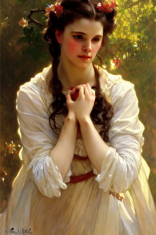 Prompt: scarlett o'hara, painting by daniel gerhartz, alphonse mucha, bouguereau, detailed art, artstation