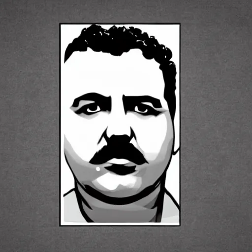 Image similar to a portrait of pablo escobar