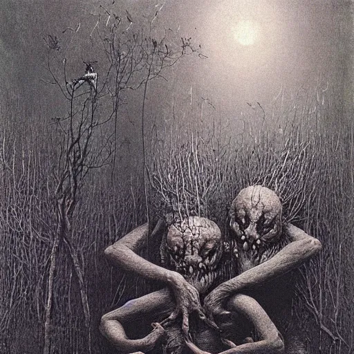 Prompt: Goblin Market by Beksinski