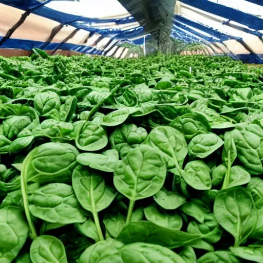 Image similar to spinach growth inside a attic