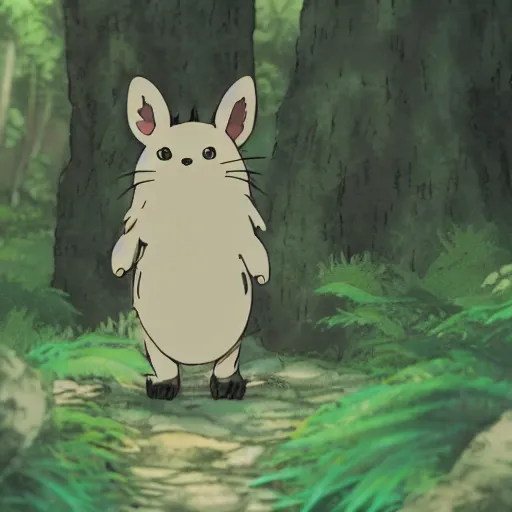 Prompt: small cute creature in the forest made by studio ghibli, spirit, night, high details, high quality, 8 k, smooth,