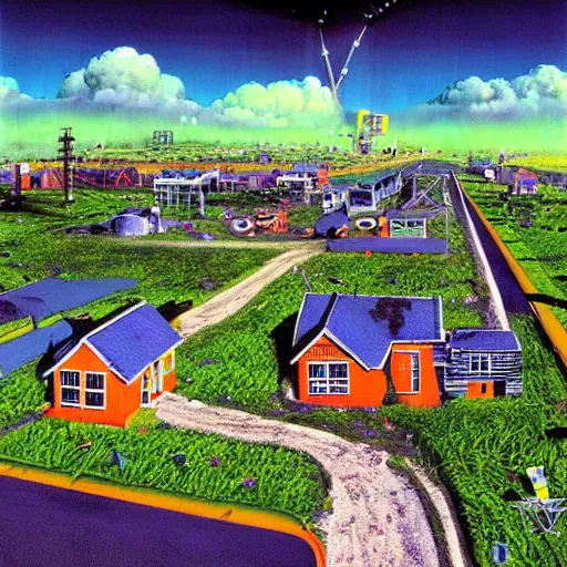 Image similar to nuketown 2025 painted by Tim White,