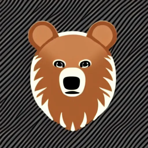 Image similar to concept cell shaded digital logo of a bear. Vector