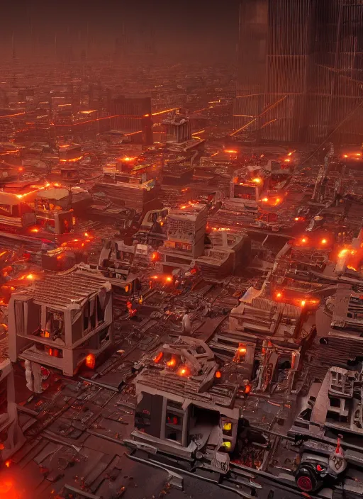 Prompt: A dystopian future in a city made of life-size Lego blocks, evil, demonic, angelic, environment concept, Rendered in Octane, trending on artstation, cgsociety, moody lighting rendered by octane engine, environment 8K artstation, cinematic lighting, intricate details, 4k detail post processing, hyperealistic, octane render, photo realism