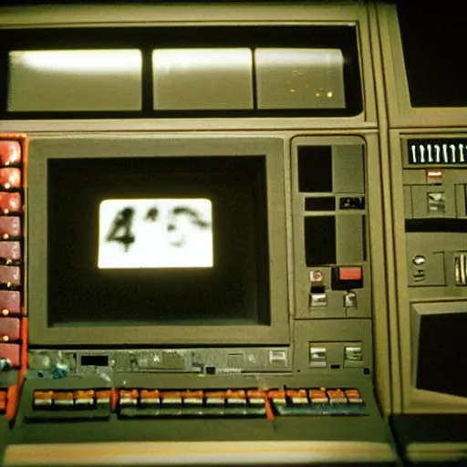 Image similar to computer display from the movie alien 1 9 7 9, close - up of computer screen only