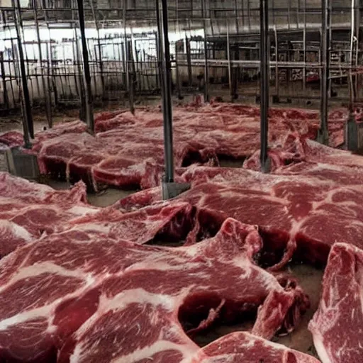 Image similar to meat chamber, the horrors of factory farming