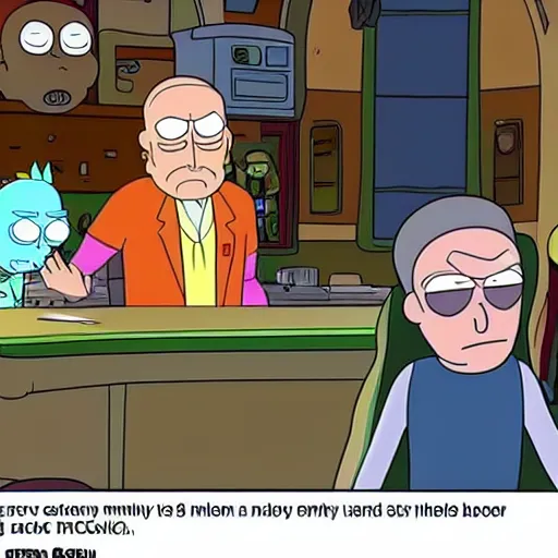 Image similar to stan lee cameo in rick and morty