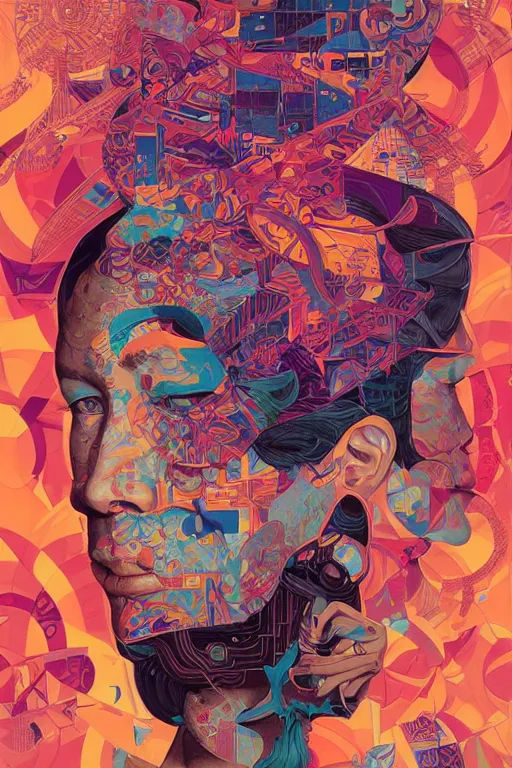 Image similar to portrait of godel's completeness theorem, by tristan eaton, victo ngai, peter mohrbacher, artgerm,