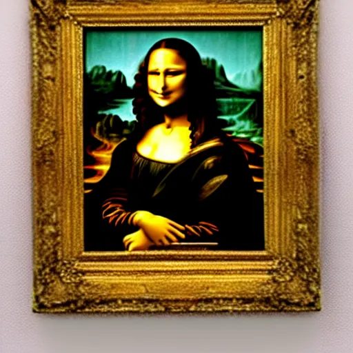 Prompt: mona Lisa smiling