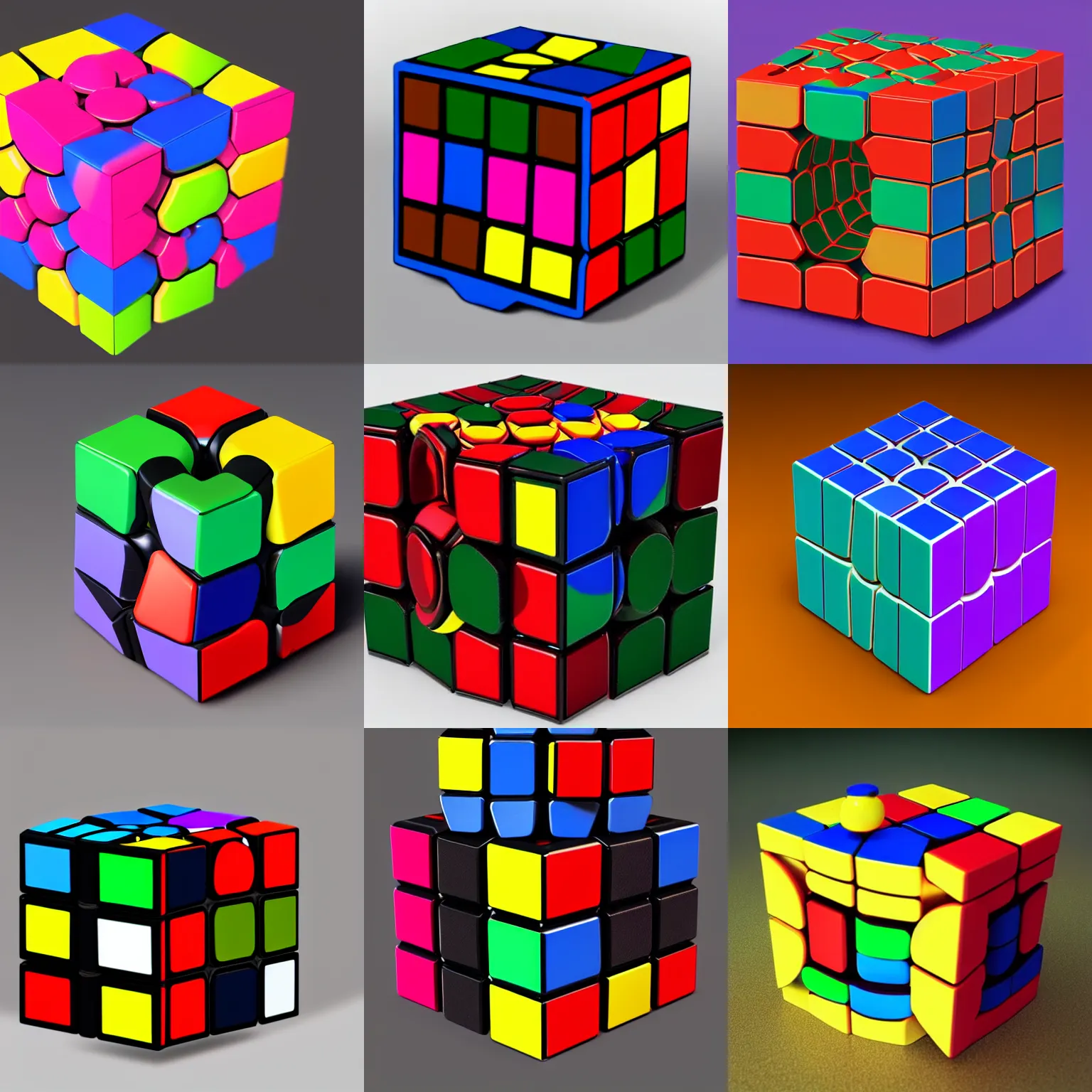 Prompt: a torus - shaped rubik's cube, artstation, 4 k,