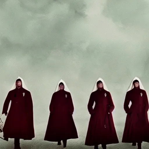 Prompt: a film still of adolf hitler and the nazis in the handmaid's tale, 2 0 1 7