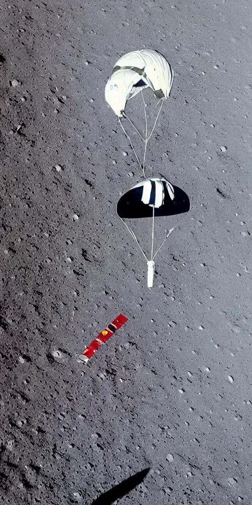 Image similar to chinese astronaut landing on the moon.