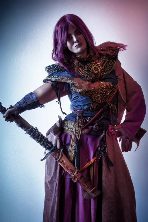 Image similar to a female DND genasi, high resolution film still, 8k, HDR colors, cosplay, studio lighting