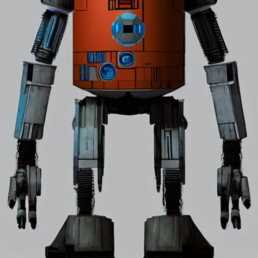 Image similar to Star wars droid concept art