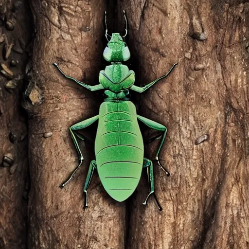 Prompt: closeup photo of human mutation into an anthropomorphic insect, in the forest. physiological transformation ; hybrid creature. highly - detailed ; photorealistic.