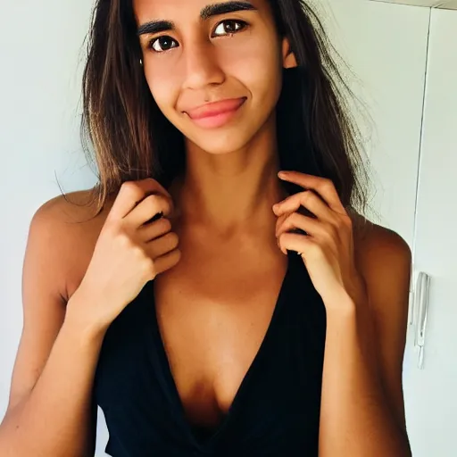 Image similar to feminine looking, tanned skin, attractive neck, dimples, caucasian