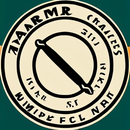 Prompt: narm museum logo, vintage,