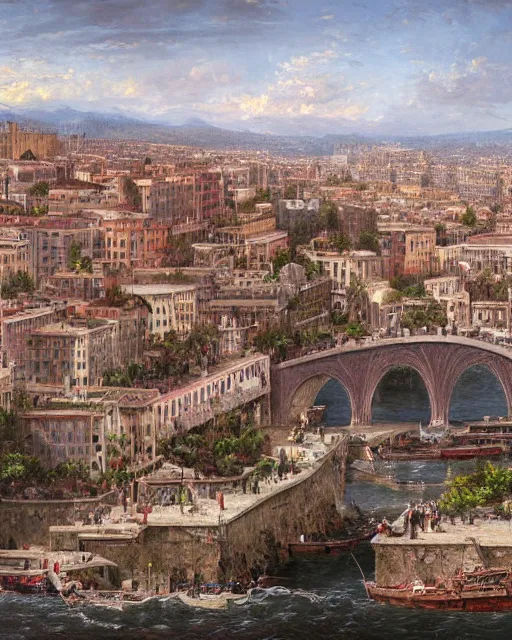 Image similar to naples by frank franzetta, 4 k, hyper detailed