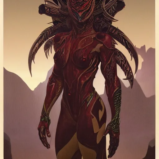 Prompt: ultra detailed vector image of predator yautja, concept art by alphonse mucha and greg rutkowski, scary shadows, blood moon eclipse, polaroid octane render, laminal space